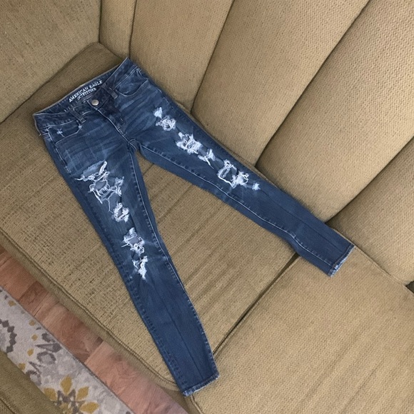 American Eagle Size 0 Distressed Jegging - Picture 1 of 5